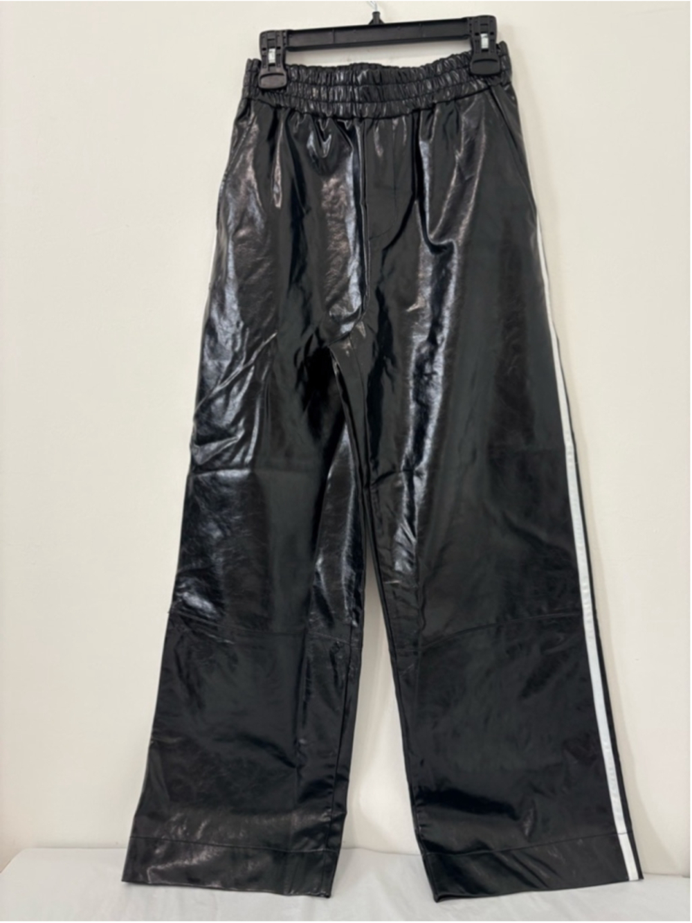 Maeve by Anthropologie Faux Patent Leather Pants Sz XS (13.5”W) Black #338 NWOT - Picture 5 of 11
